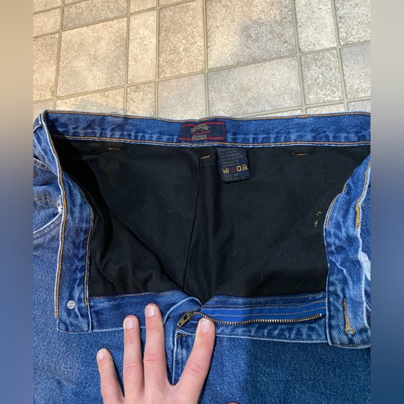 vintage Roughshop lined jeans 34/32 - Picture 6 of 12